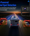 Dead Simple Wireless Backup Camera For Truck RV Trailer With AI Blind Spot Monitoring No Wiring Required Rock Solid 985 FT WiFi Range HD screen showing lane alerts.