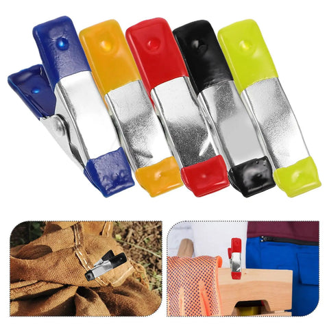 Essential 50 Piece Metal Spring Clamps Set For Woodworking And Crafting, colorful metal spring clips for fabric and wood holding