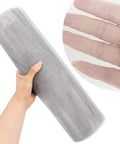 Built To Last 20 Mesh Stainless Steel Window Screen Mesh Roll 16 By 80 Inches 0.3mm Wire Diameter With 1mm Openings shown in hand