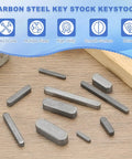 Round Ended Feather Key Set 30x8x7 Mm Carbon Steel 5 Pcs for Parallel Drive Shafts and Fasteners in Mechanical Industry