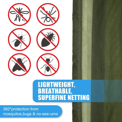 Premium Hammock Mosquito Net For Camping That Breathes Easy And Keeps Bugs Out, protects against insects with breathable netting