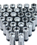 57 Piece 5C Collet Set 1/8 To 1 Inch By 64ths Pro Grade Steel Precision Ground And Hardened 0.0006 TIR in organized layout