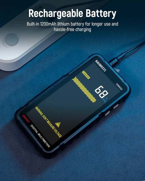 Rechargeable Digital Multimeter With Auto And Manual Range charging with lithium battery for accurate electrical testing