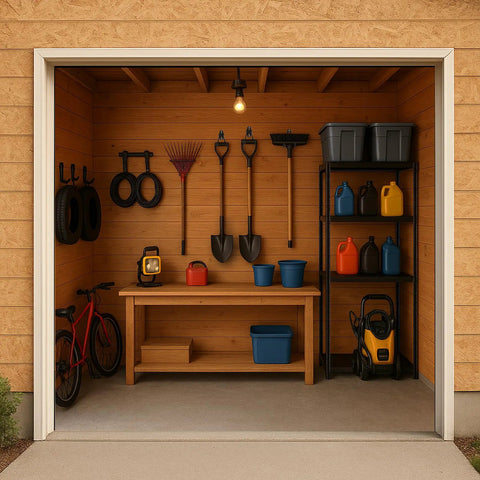 8 Pack Hang All Your Gear Heavy Duty Garage Hooks Wall Mount Set For Ladders Garden Tools Bikes And More Steel Utility Organizer visible