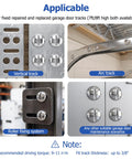 Heavy Duty Garage Door Track Bolt Kit Quarter Twenty Five Eighth Inch Hex Washer Head Screws for vertical and arc tracks and roller fixing systems.