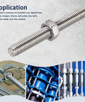 Tough As Nails 1/4 Inch Fully Threaded Rod And Stud 304 Stainless Steel 12 Inch for anchoring U-bolts and fixtures.