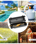 Two Pack Waterproof Outdoor Extension Cord Cover Weatherproof Electrical Connection Box for Outdoor Outlets Plugs Sockets Black