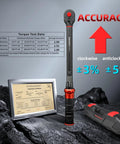 1/2 Inch Drive Torque Wrench With 10 To 170 Ft Lb Range And 13.6 To 230.5 Nm Dual Scale Plus Pro Grade Precision Calibration Certificate