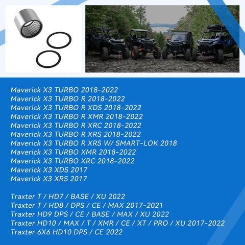 Heavy Duty One Way Clutch Bearing Kit With Seal Assembly And Needle Roller Bearings For Can Am Maverick X3 17 22 Turbo R XDS XRS XMR XRC Replacement Easy Install with compatibility details and vehicles image