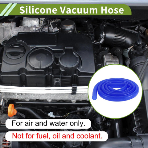 Silicone Vacuum Hose 12mm ID, 16mm OD, 5.5Ft Length, 2mm Wall Thickness, High Temperature Automotive Vacuum Line pictured in engine.