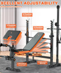 8 In 1 Weight Bench Set With Lat Pulldown And Leg Extension featuring adjustable positions for home gym enthusiasts.