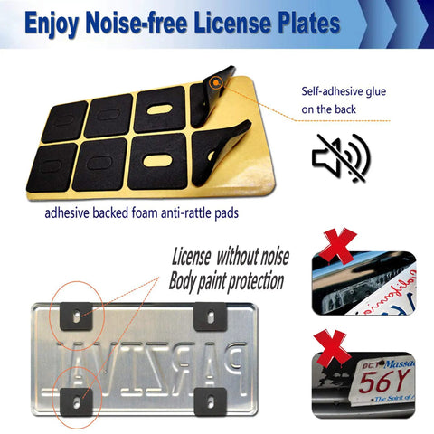 Heavy Duty Premium Black Anti Theft License Plate Screws M6 Stainless Steel Bolt Set For Vehicles Secure Your Ride Rustproof Electrophoretic Finish Hella Tough Auto Hardware Top Shelf with black foam anti-rattle pads.