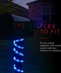LED Rope Lights 25ft Color Changing RGB Indoor Outdoor Flexible Linkable Durable Clear Rope Lighting on mailbox