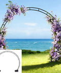 Massive Metal Garden Arch Trellis For Weddings And Parties 8 By 7 Feet Heavy Duty Arch Frame With floral decoration by the sea
