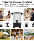 Big Capacity Electric Coffee Percolator Urn 5 Point 2 Liter 1000W, stainless steel coffee warmer for office or party use.