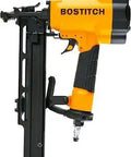 Powerful Pneumatic 16 Gauge Seven Sixteenth Inch Crown Stapler for pros sheathing and vinyl siding, side view