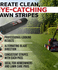 Effortless Lawn Striping Kit For 21 Inch And 22 Inch Toro Recycler Walk Behind Mowers No Tools Needed Quick Setup Creates Pro Grass Stripes With A Dry Sand Roller Not Included showcasing professional lawn stripes