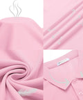 Men's Golf Polo Shirt With Moisture Wicking Quick Dry Fabric Lightweight Breathable 100 Percent Polyester Short Sleeve Collared Slim Fit Athletic Polo For Summer Play Stay Dry On The Green Dark Pink