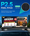 Smooth Rolling P2.5 Double Sided Taxi Roof Led Display With Dope Bright 4K Video Clarity And Sweet Contrast That Keeps Commuters Staring At Your Ads Right Now showcasing P2.5 pixel pitch detail.