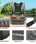 Lightweight Fly Fishing Chest Pack For Men And Women With Tackle Box Storage and Fly Box Pockets Grab And Go Organizer