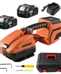 Heavy Duty Workhorse Electric Strapping Machine For Pallet Wrapping with batteries and carrying case for warehouse crews.