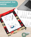 Zippered Coupon Binder Organizer with Stripes and Skull Crossbones Design for Deals on the Go fits standard 3 ring binders