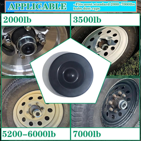 20 Pack Trailer Hub Grease Dust Cap Rubber Plug Set Fits Most 2000 To 7000 Lbs Dexter EZ Lube Axles RV Camper And Trailer