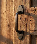 Heavy Duty Barn Door Pulls 3 Pack Aged Iron Finish Black Cast Iron Vintage Gate Handles for Standard Barn Door Hardware Rustic Farmhouse Style for Shed and Fence