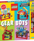 Gear Bots STEM Kit With Kinetic Creatures And Tech Brick Builds Hands On Papercraft Models 64 Page Learning Book On Axles Cams And Cranks Kid Friendly Everyday Engineering For Ages 8 To 12 box front