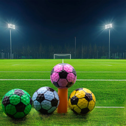 Soccer Themed Novelty Golf Balls 12 Pack With 360 Degree Soccer Design For Players Coaches Fans Tournaments League Play