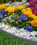 Heavy Duty No Dig Landscape Edging Kit 50 Foot Gray Plastic Edging For DIY Lawn And Garden Borders