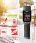 Six In One Pinless Moisture Meter For Drywall And More, Noninvasive Humidity Sensor With Gypsum Cement Board Cork Hardwood Mildew Index, Surface Safe, No Pinholes Or Scratches, Fast Accurate Readouts. 197mm handheld meter with screen