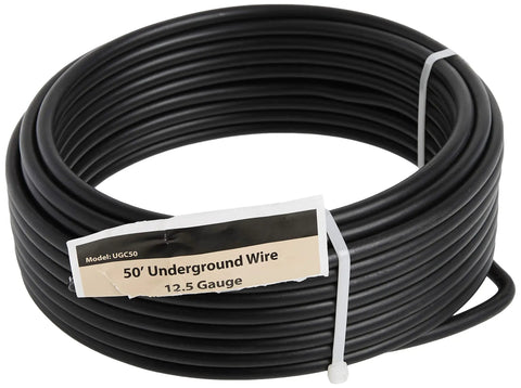 Insulated Electric Fence Wire 50 Ft 12.5 Gauge UGC50 Heavy Duty Cable For Underground Or Fence Posts Double Insulated