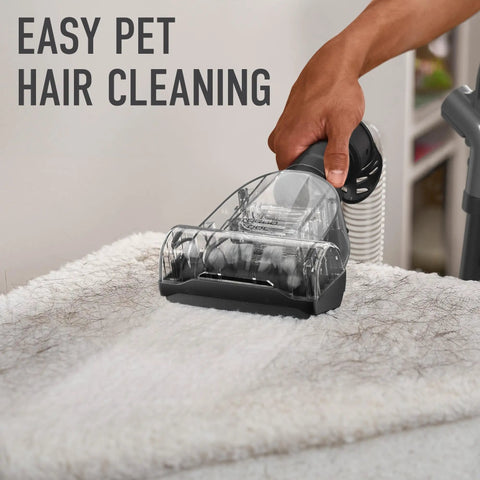 Hoover Rewind Pet Upright Bagless Vacuum Cleaner For Carpet And Hard Floors With Automatic Cord Rewind And Above Floor Cleaning Capability In Sleek Gray Finish Powering Through Home Dirt With Ease