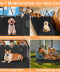 4-in-1 Back Seat Dog Car Seat Cover Hammock For Cars 2026 Upgraded 600D Heavy Duty Waterproof Pet Protector in use