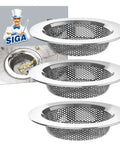 Stainless Steel Kitchen Sink Strainer No Fuss Dishwasher Safe Drain Filter With 4.4 Inch Outer Diameter Pack Of 3