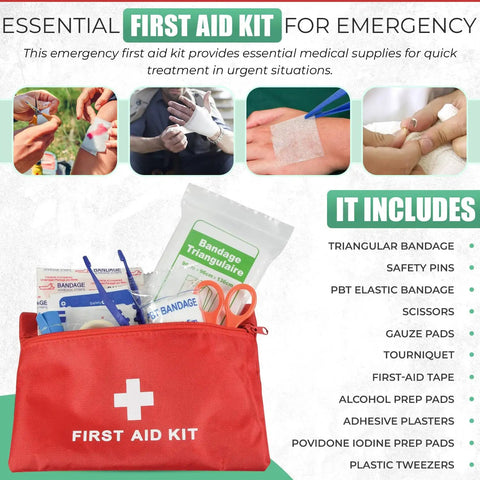 All In One 67 Piece 14 In 1 Outdoor Survival Gear Kit with First Aid Compass Flashlight Paracord Bracelet Pliers Saw And More
