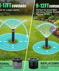 8 Pack Pop Up Sprinkler Heads Featuring Spare Nozzles For Comprehensive Lawn And Garden Irrigation with dual coverage options.