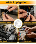 Aluminum Oil Drain Plug Crush Washer Kit With 720 Pieces, 18 Sizes M6 To M24 shown being used in various repairs