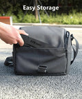 Soft Leather Neck Strap Lanyard For Dji Rc 2 And Rc Pro 2 Remotes shown with easy storage bag design and zipper.