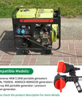 Two Pack 90 Degree Fuel Shut Off Valve Kit With Leak Proof Grommet Clamps And Bushings For Generac generator displayed