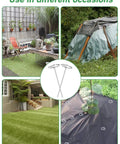 Heavy Duty 7 Gauge Thickened Garden Fabric Stakes 6 Inch Galvanized Landscape Staples With Circle Top Ground Pins in use