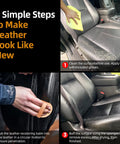 Heavy Duty Leather Recoloring Balm And Scratch Repair Kit For Couches With Straight Up Color Restorer And Furniture Dye Paste In Medium Brown, steps for leather restoration.