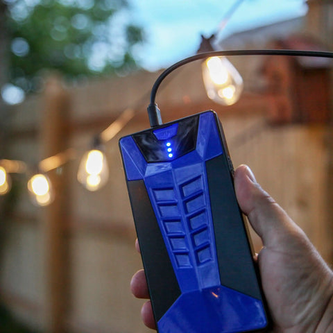 Ambience Pro USB Powered Outdoor String Lights 24 Ft Waterproof Shatterproof Patio Vibes Lighting for backyard with power bank