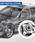 Front Wheel Hub Bearing Assembly For 2018 2019 Ford F-150 4WD With ABS Premium Replacement shown with car diagram