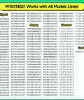 Image of washer model compatibility list for Pro Grade Washer Clutch Kit Upgrade with Beefed Up Slider Gear.