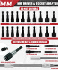 Rock Solid 232 Piece Screwdriver Bit Set Forged From CRV Steel Impact Driver Bits including 20 nut drivers and extension bits.