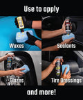 Premium Microfiber Applicator Pads With Soft Foam Core For Wax, Sealant, Dressings And Conditioners, 8 Pack for car care