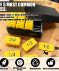 20 Piece Premium Woodworking Setup Blocks Set With Storage Case Woodshop Ready Pro Grade Precision Spacer Gauge Blocks For Table Saw And Router Accurate Measurements And Tight Fits Durable Carpentry Tools For Fast Reliable Setup. 3/4, 1/2, 1/4, 1/8, 1/16 blocks in case