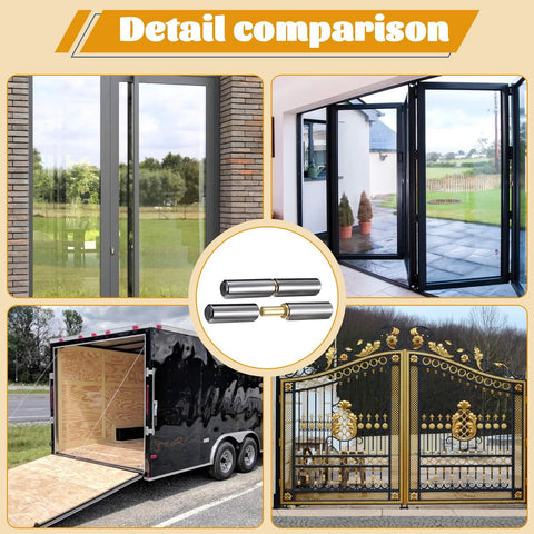 Detail comparison of 24 Pack Weld On Bullet Hinge 3 Inch Heavy Duty Weldable Barrel Hinge For Metal Gates And Trailer Ramps Half Inch Pin Diameter Durable Steel Easy Install Long Lasting Performance on various applications like gates, doors, and trailers.